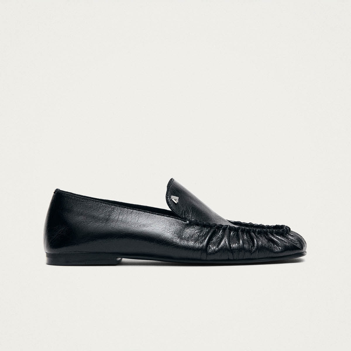 Gabe Rift Black Leather Loafers | ALOHAS