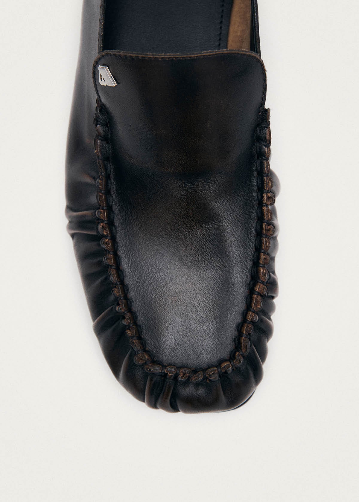 Gabe Vintage Effect Brown Leather Loafers | ALOHAS