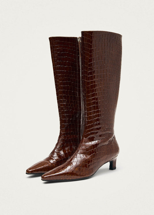 Gema Alli Brown Leather Boots-image