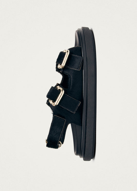 Harper Soft Black Leather Sandals-image