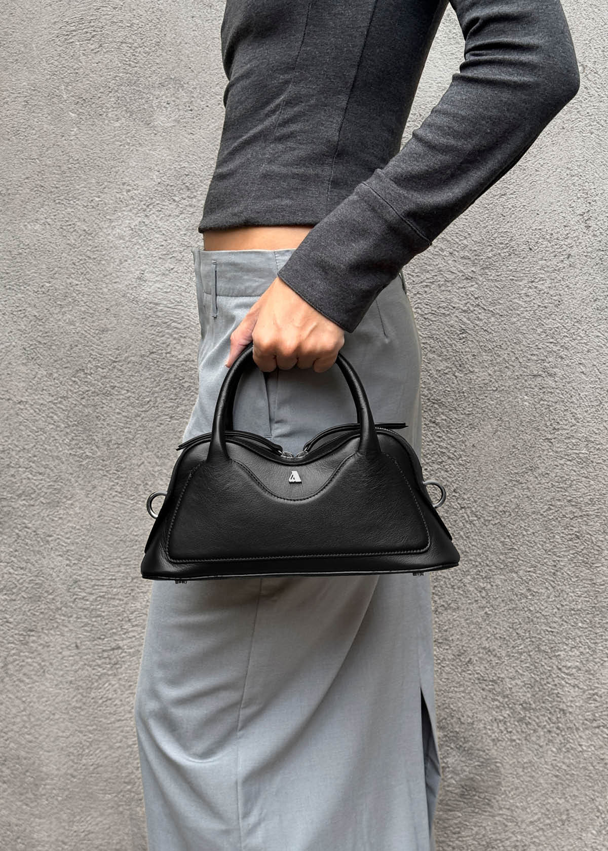 Hilma Mini Black Leather Bag