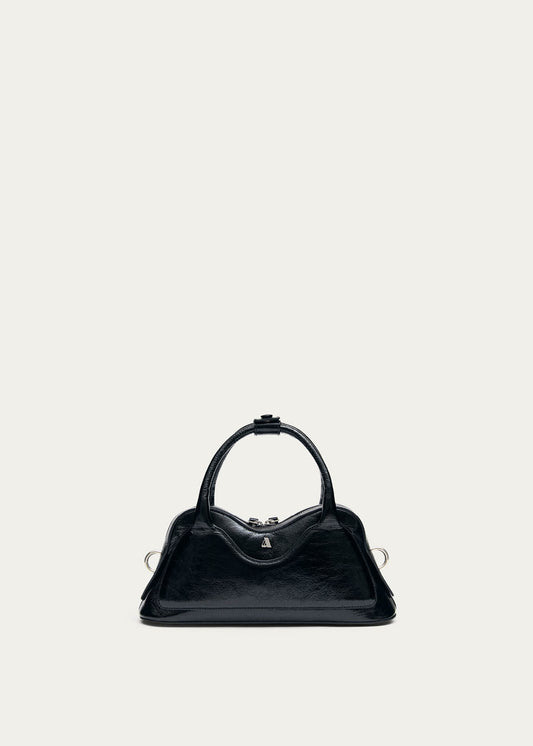 Hilma Mini Borsa in Pelle Verniciata Nera-image
