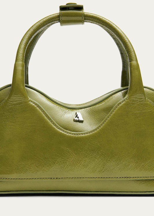Hilma Mini Sac en Cuir Verni Vert-image