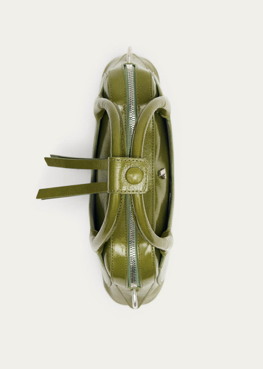 Hilma Mini Sac en Cuir Verni Vert-image
