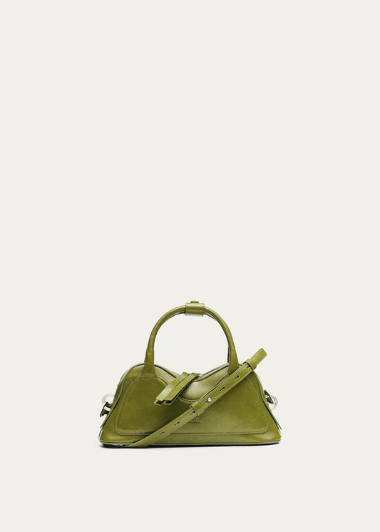 Hilma Mini Sac en Cuir Verni Vert-image