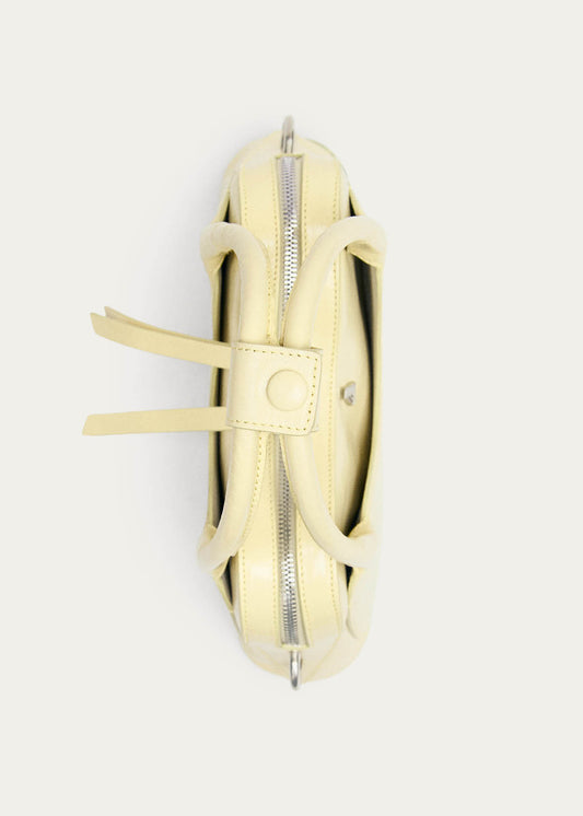 Hilma Mini Sac en Cuir Verni Jaune Pâle-image