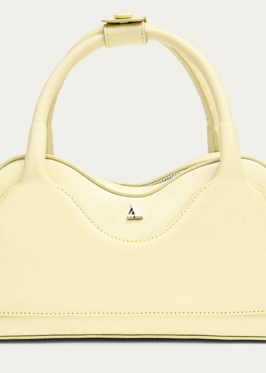 Hilma Mini Sac en Cuir Verni Jaune Pâle-image