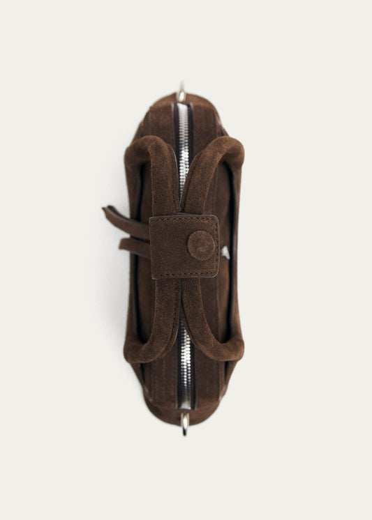 Sac en cuir marron mini Hilma en daim-image