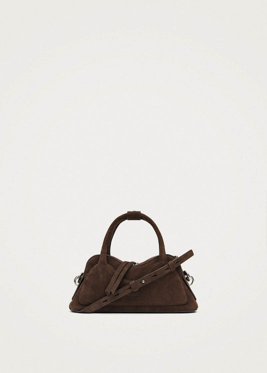 Sac en cuir marron mini Hilma en daim-image