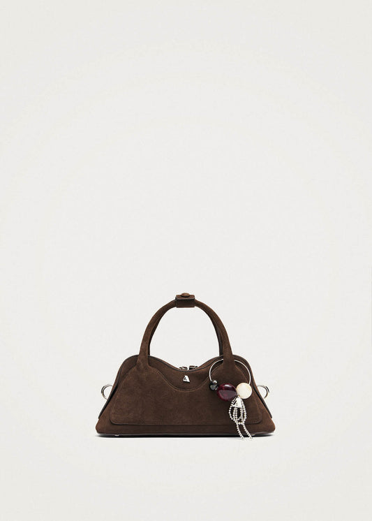 Sac en cuir marron mini Hilma en daim-image
