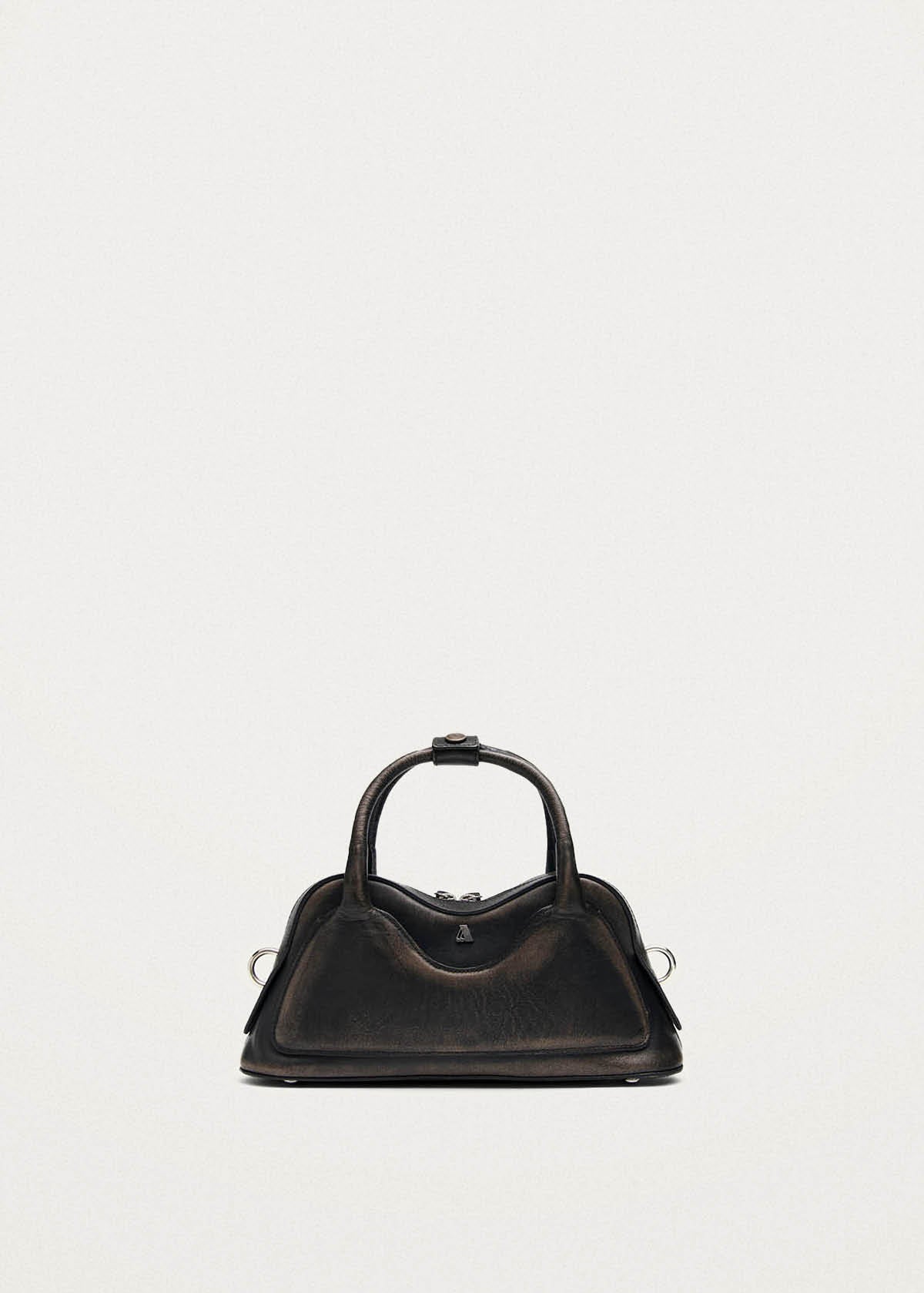 Hilma Mini Vintage Effect Brown Leather Bag