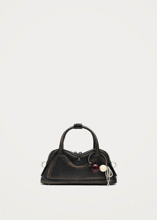 Hilma Mini Sac en Cuir Marron Effet Vintage-image
