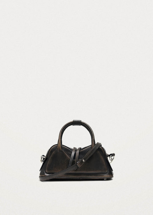 Hilma Mini Sac en Cuir Marron Effet Vintage-image