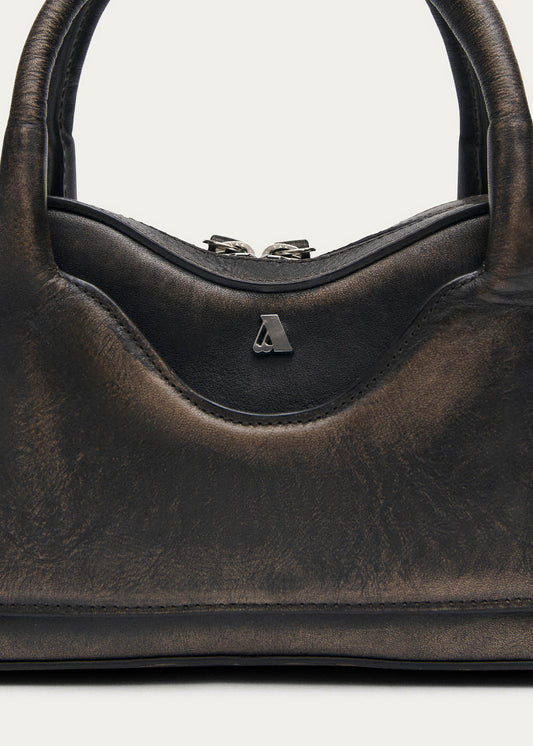 Hilma Mini Sac en Cuir Marron Effet Vintage-image