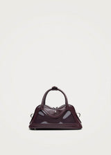 Hilma Mini Vinyl Burgundy Leather Bag