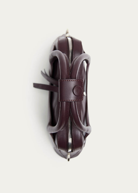 Sac en cuir vinyle bordeaux Hilma Mini-image