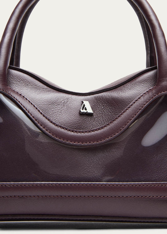 Sac en cuir vinyle bordeaux Hilma Mini-image