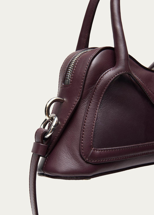 Sac en cuir vinyle bordeaux Hilma Mini-image