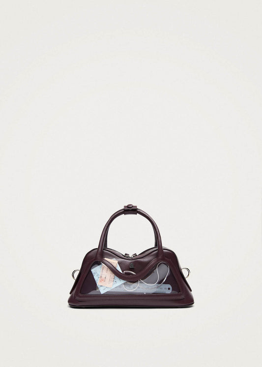 Sac en cuir vinyle bordeaux Hilma Mini-image