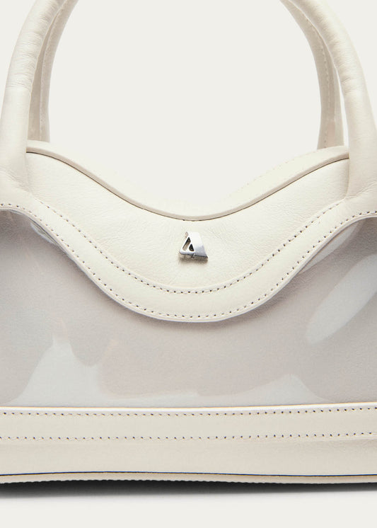 Sac en cuir blanc vinyle mini Hilma-image