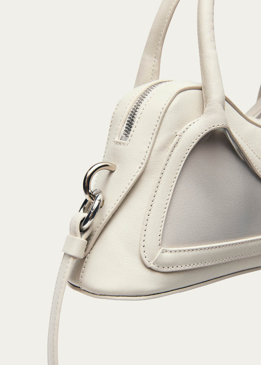 Sac en cuir blanc vinyle mini Hilma-image