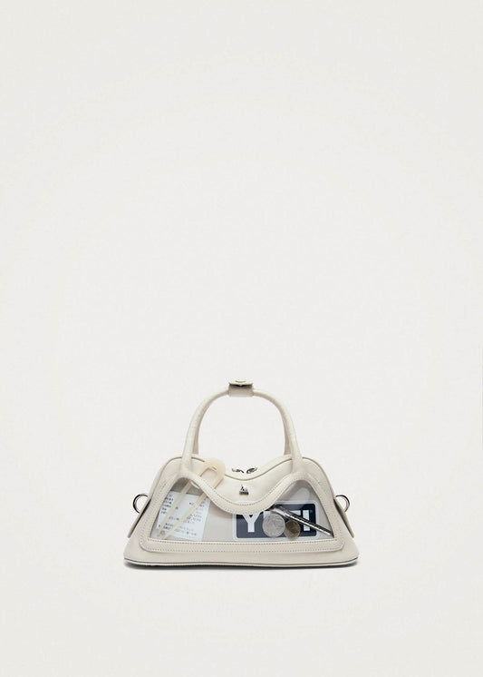 Sac en cuir blanc vinyle mini Hilma-image