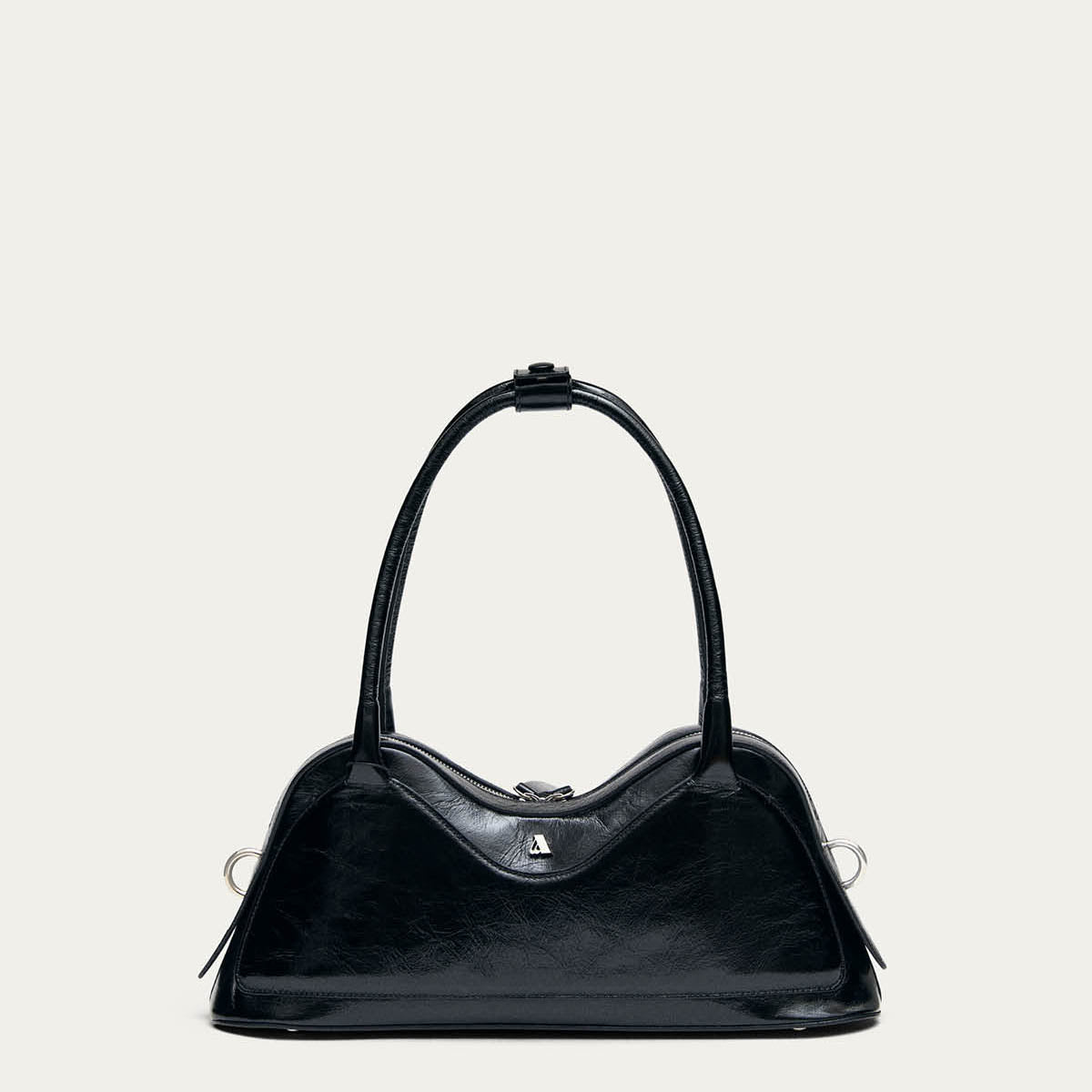 Hilma Sac en Cuir Verni Noir