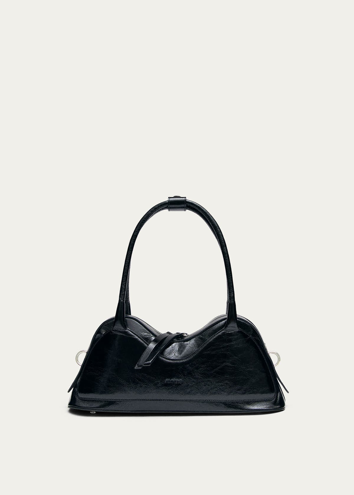 Hilma Sac en Cuir Verni Noir