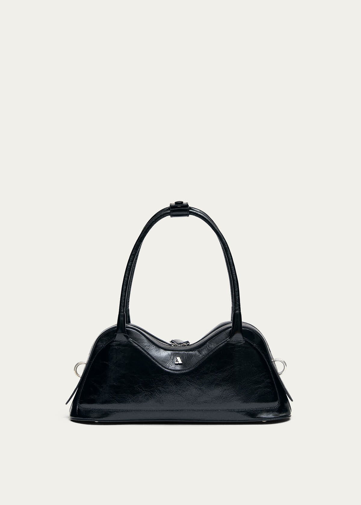 Hilma Sac en Cuir Verni Noir