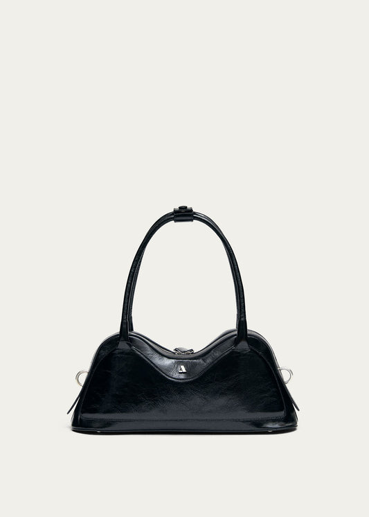 Hilma Borsa in Pelle Verniciata Nera-image