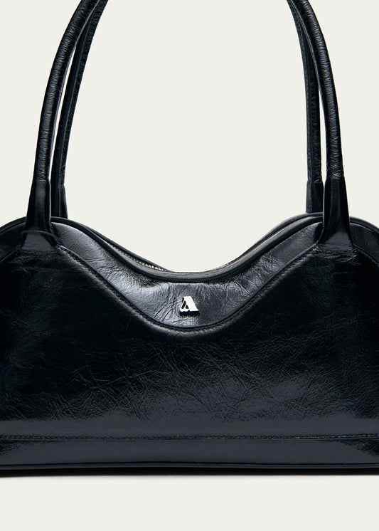 Hilma Borsa in Pelle Verniciata Nera-image