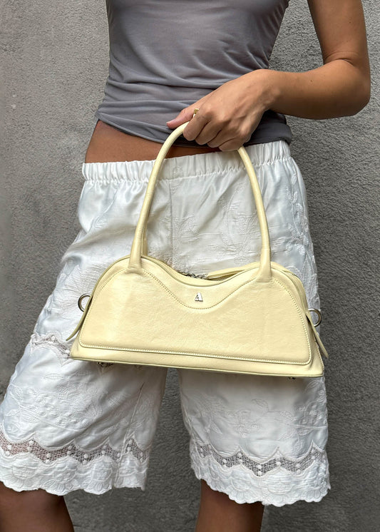 Hilma Bolso de Cuero Amarillo Pálido Charol-image