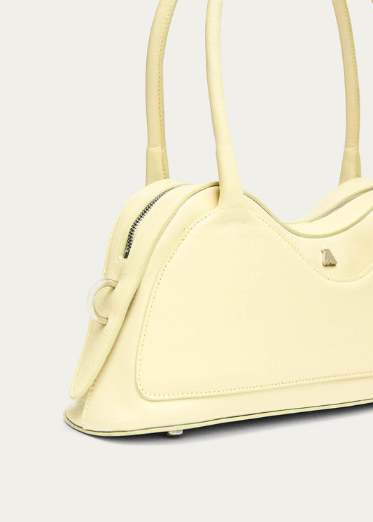 Hilma Sac en Cuir Verni Jaune Pâle-image