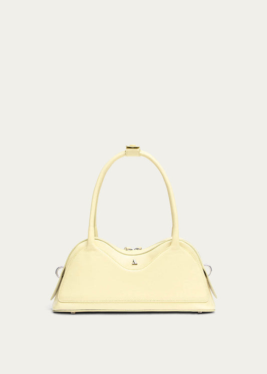 Hilma Sac en Cuir Verni Jaune Pâle-image