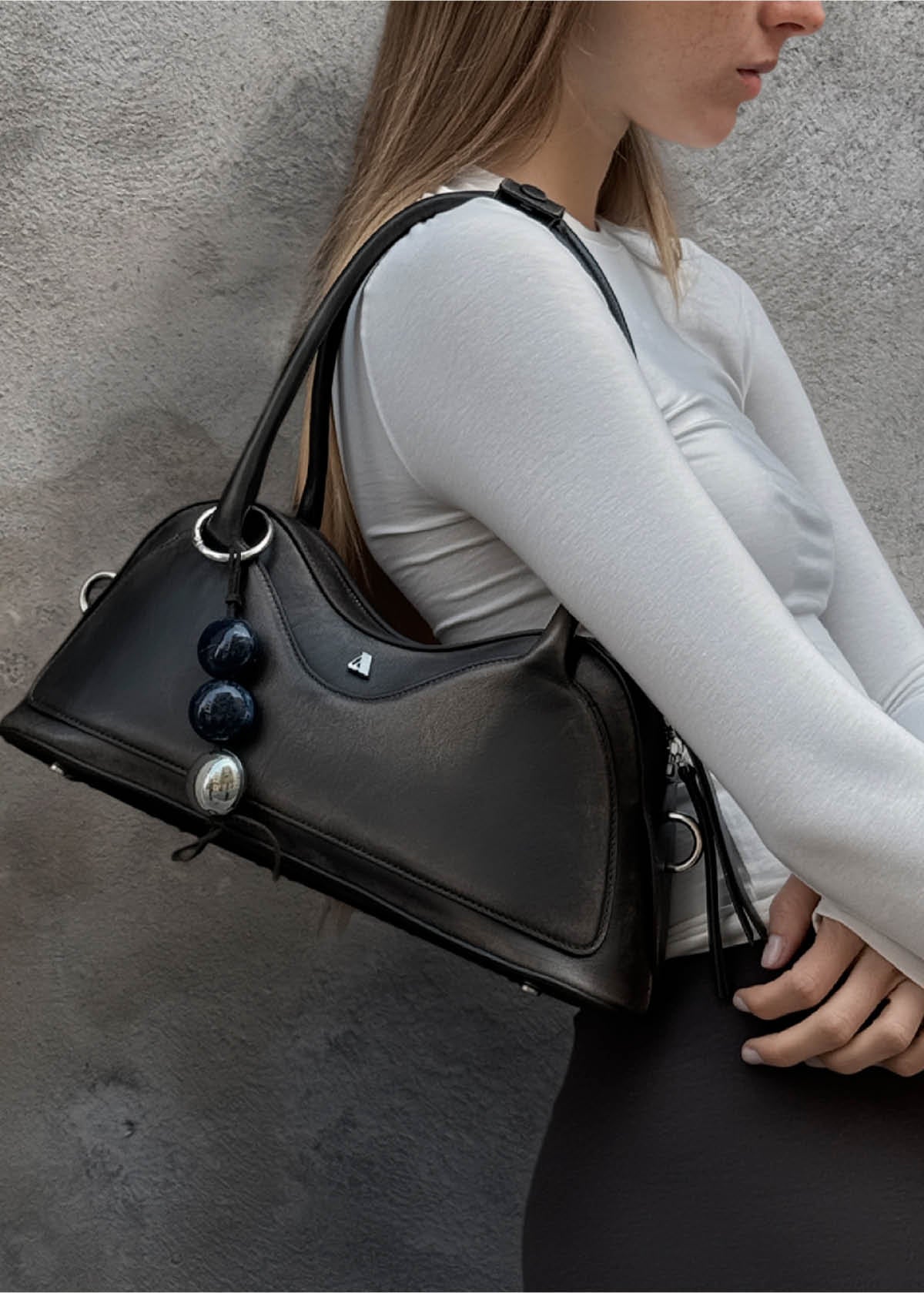 Hilma Borsa in Pelle Marrone Effetto Vintage