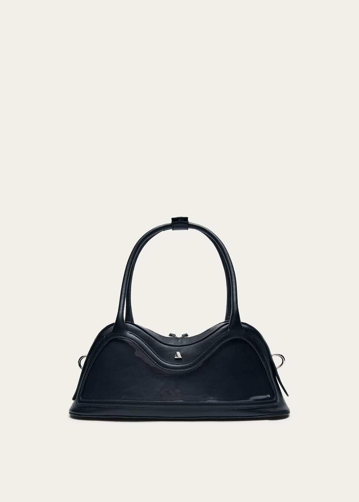 Bolso de cuero negro de vinilo Hilma