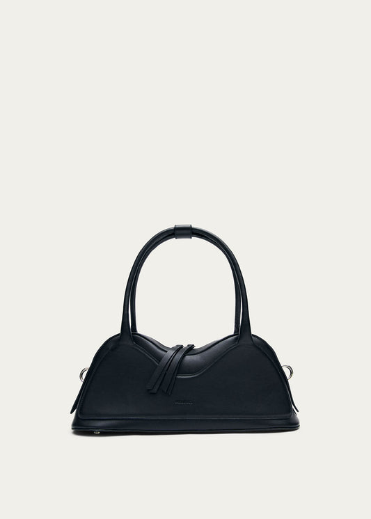 Sac en cuir vinyle noir Hilma-image
