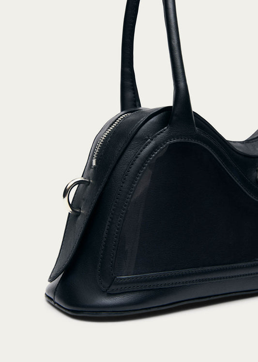Sac en cuir vinyle noir Hilma-image