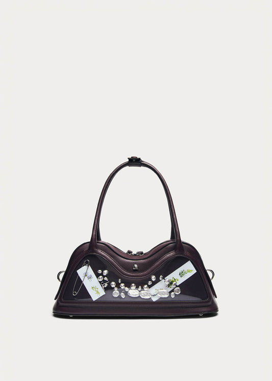 Sac en cuir vinyle bordeaux Hilma-image