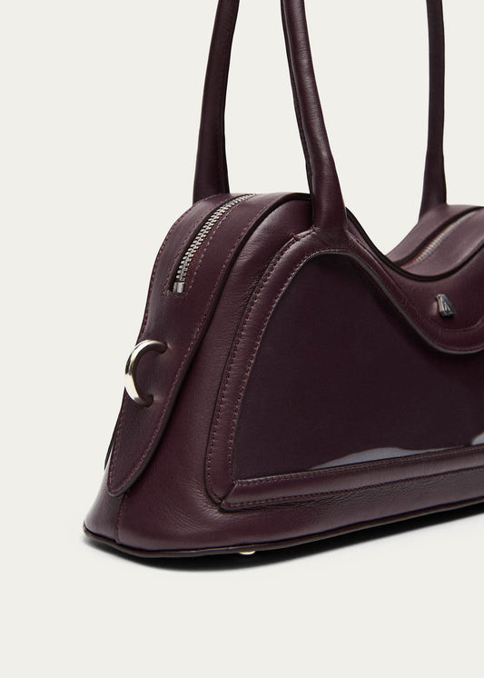Sac en cuir vinyle bordeaux Hilma-image
