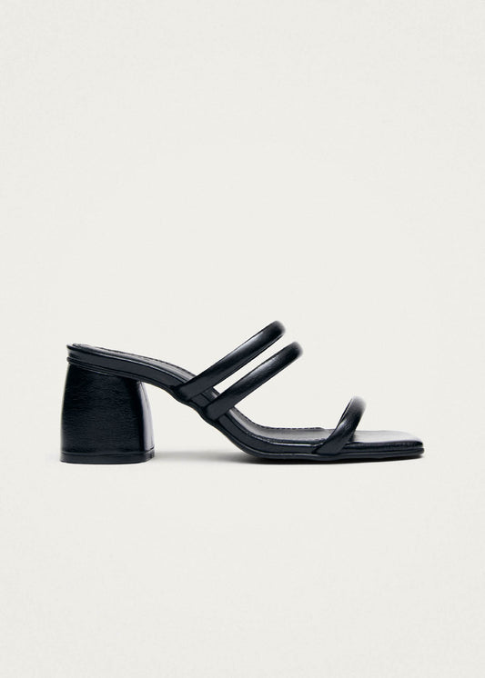 Indiana Rift Black Leather Sandals