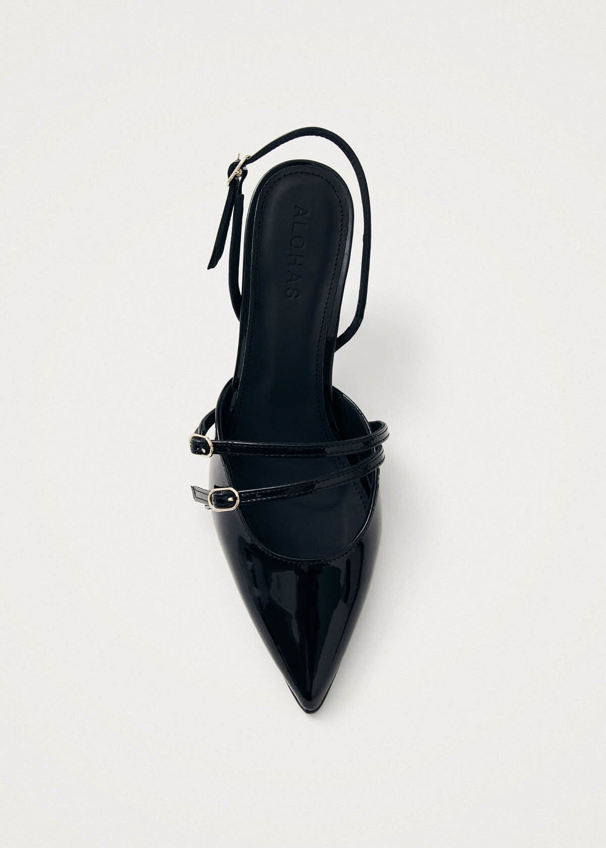 Joelle Onix Black Leather Pumps