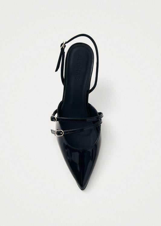 Joelle Black Patent Leather Pumps-image