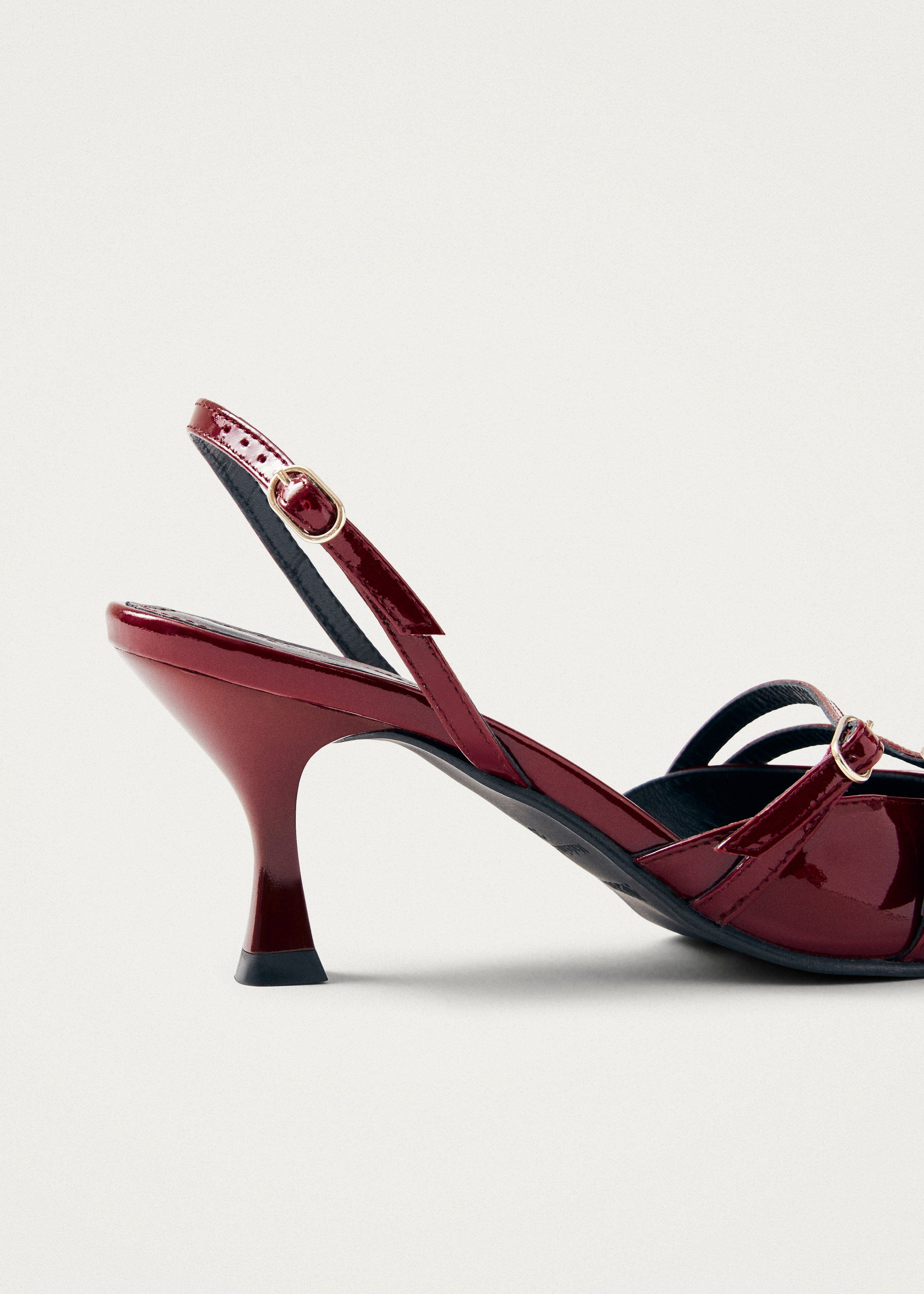 Joelle Burgundy Patent Leather Pumps | ALOHAS