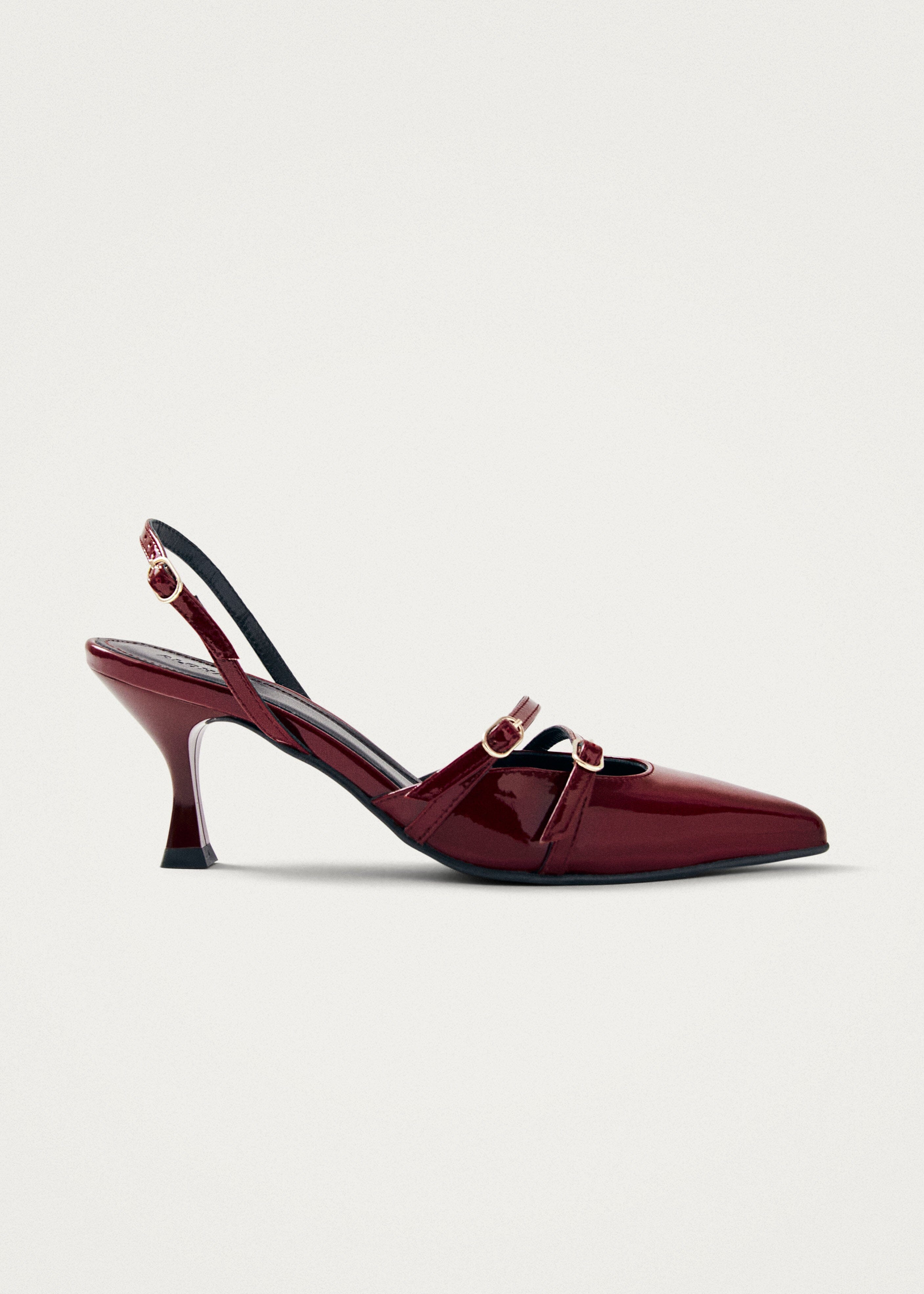 Joelle Burgundy Patent Leather Pumps | ALOHAS