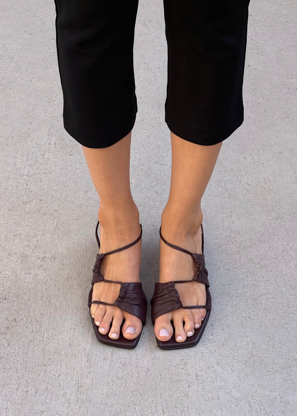Juniper Burgundy Leather Sandals