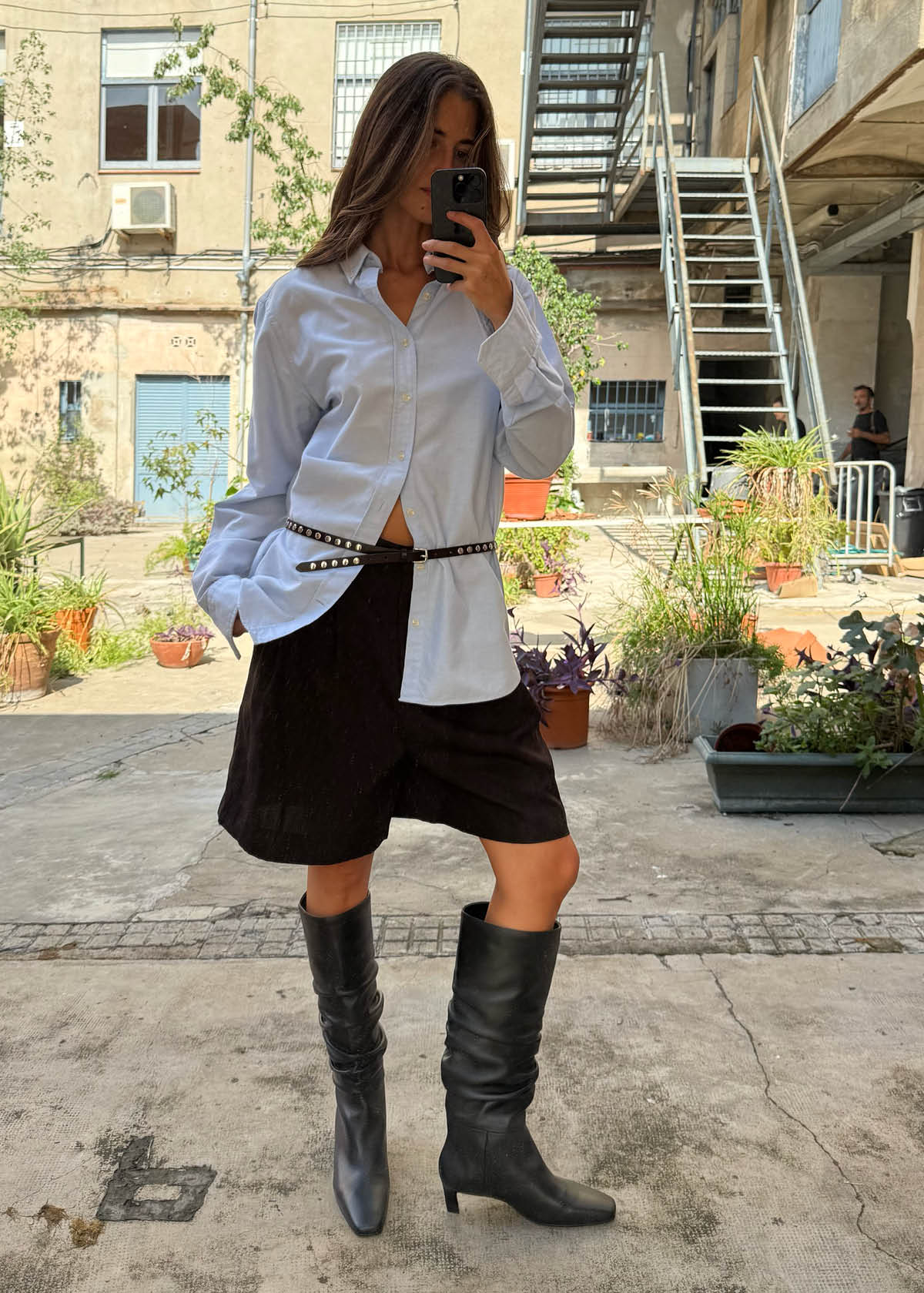 Kalila Bottes en Cuir Noir ALOHAS - Main Image