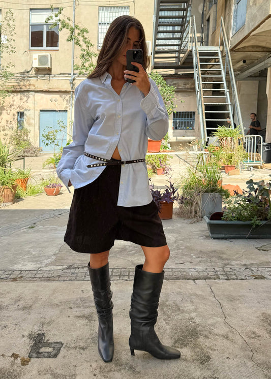 Kalila Black Leather Boots-image