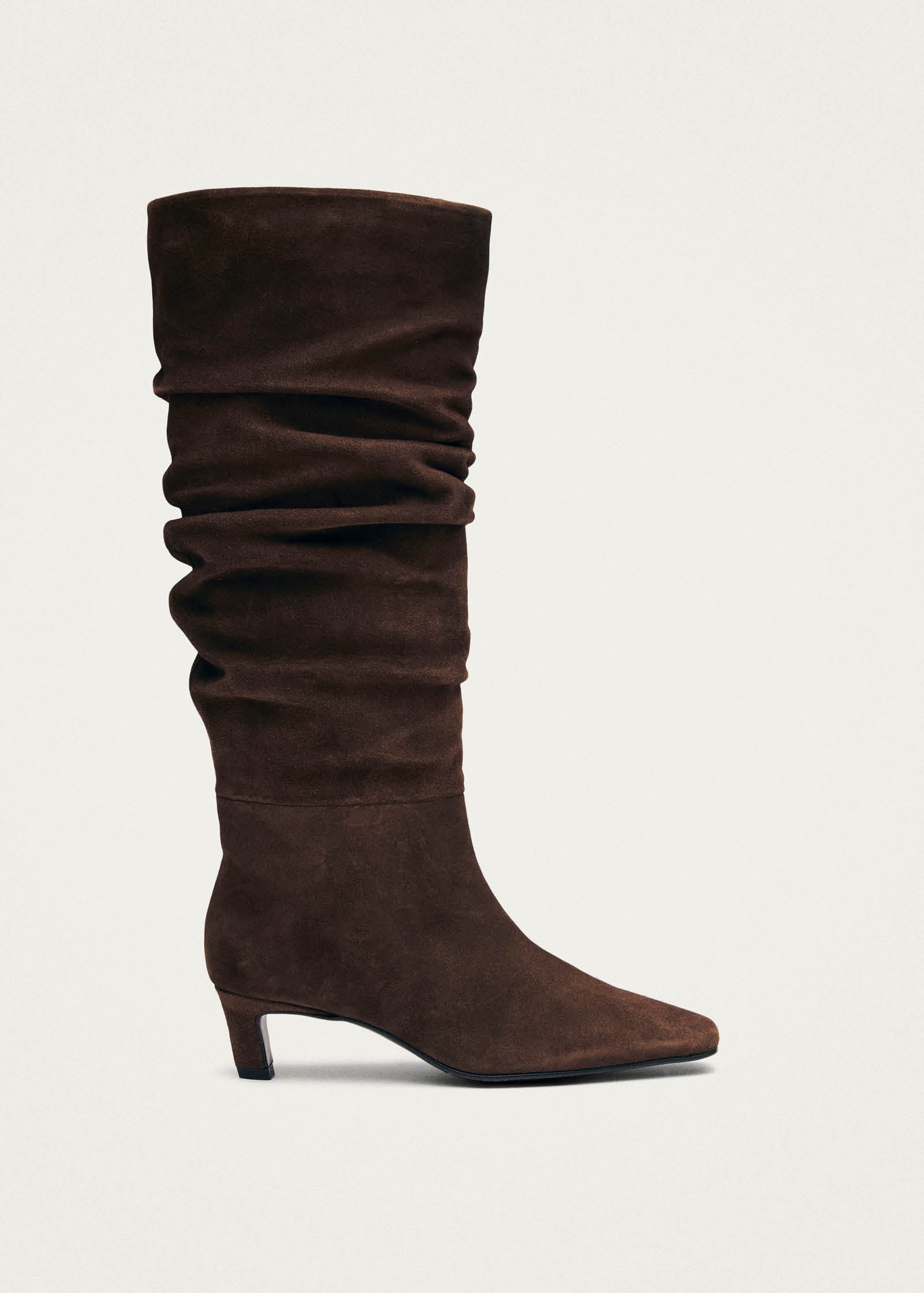 Kalila Suede Brown Leather Boots | ALOHAS