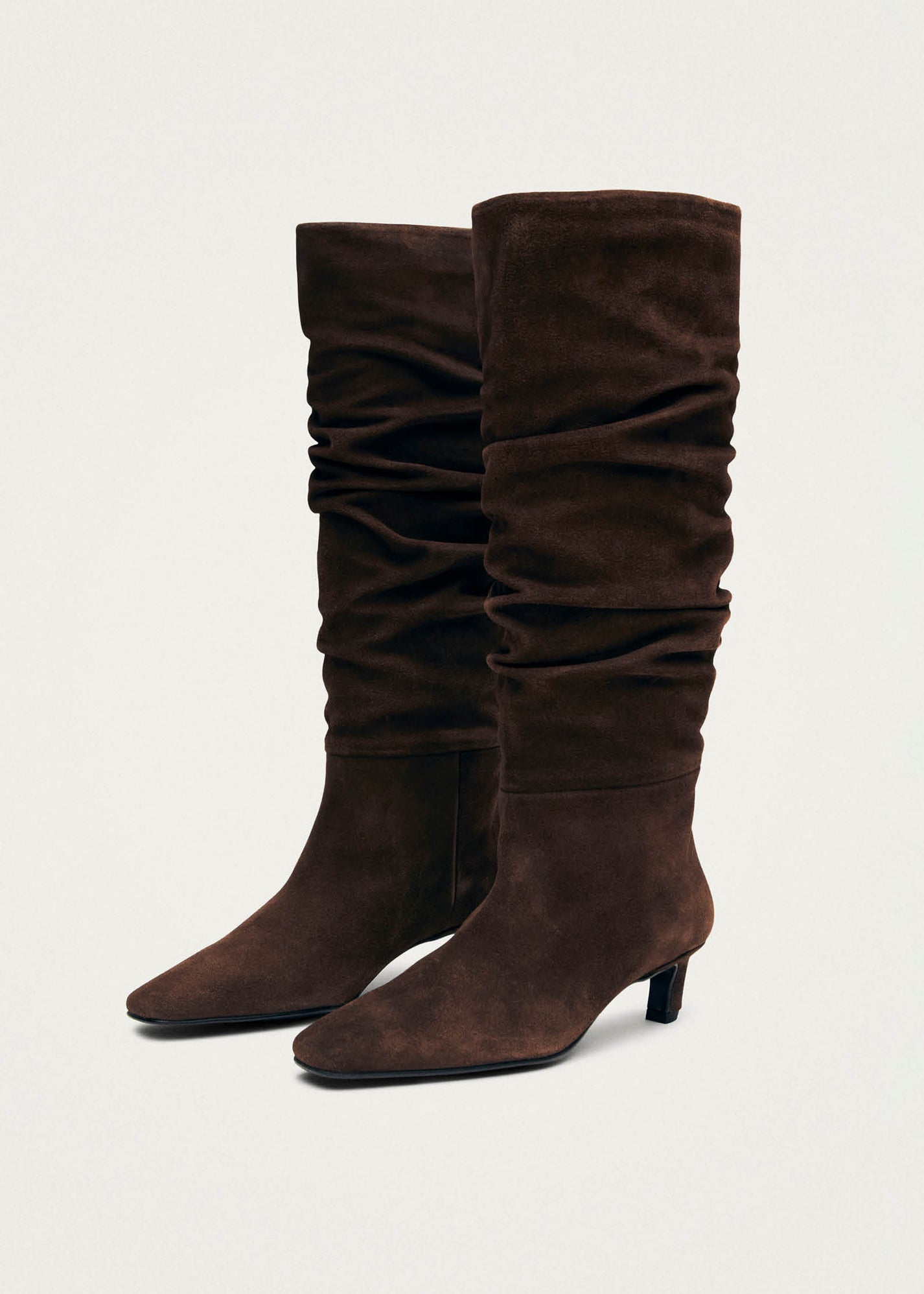 Kalila Suede Brown Leather Boots ALOHAS — free download